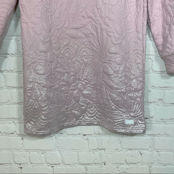 7 for All Mankind Girls XL Quilted Sweater Dress, Pinkish Violet Ice NWT - Picture 7 of 14